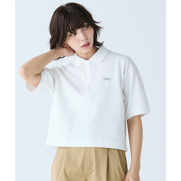 ラコステ　鹿の子 ワイド クロップド丈 半袖　ポロシャツ　LACOSTE LACOSTE（ラコステ） ヘビーウェイト鹿の子 ワイド クロップド丈 半袖