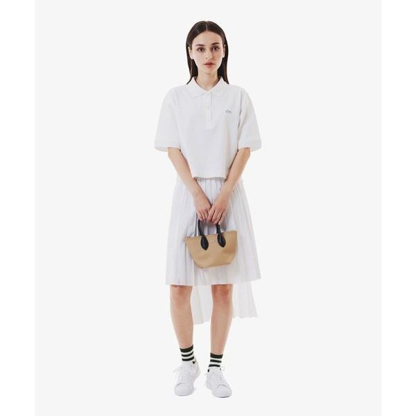 LACOSTE（ラコステ） ヘビーウェイト鹿の子 ワイド クロップド丈 半袖