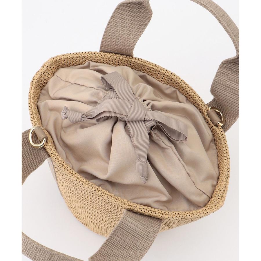【未使用級】Tocca ラタン カゴバッグ リボンチャーム付 巾着 ベージュ TOCCA（トッカ） 【WEB＆一部店舗限定】DANCING TOCCA SUMMER TOTE