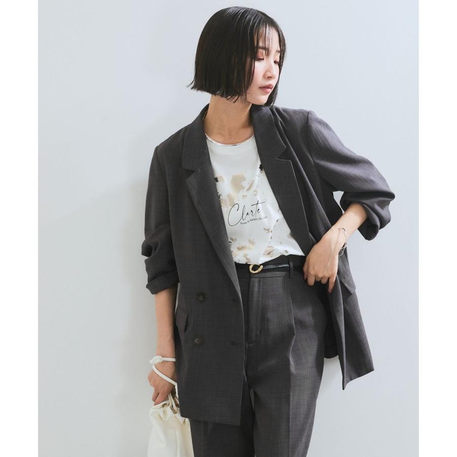 【美easy】リネンライクリラックスジャケット【接触冷感/洗える】　新品未使用 VIS 【新色追加】【美easy】リネンライクリラックスジャケット