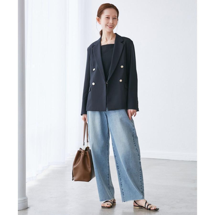 抗菌防臭・接触冷感・UVカット カナパ金ボタンジャケット通勤・セットアップ対応 抗菌防臭・接触冷感・UVカット】カナパ金ボタンジャケット/通勤