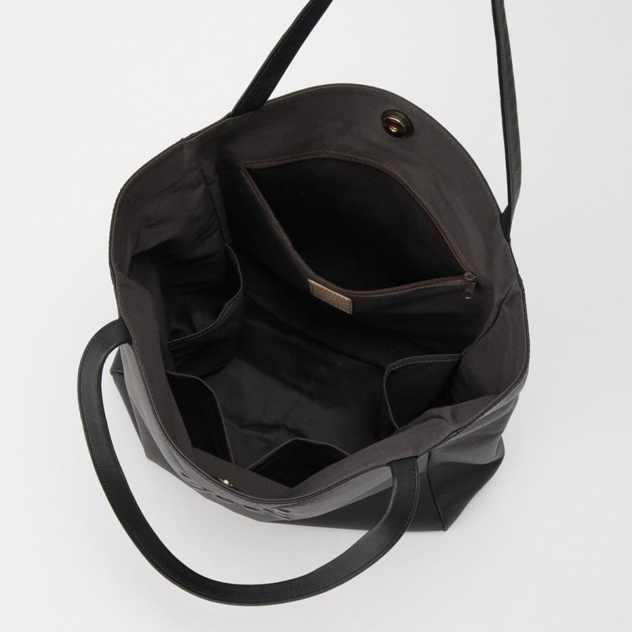 極美品 ラシット ソフトレザー シンプルトートバッグ 黒 2025SS 極美品