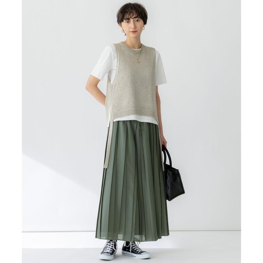 23区（ニジュウサンク） 【洗える】シアーコンビ プリーツ スカート