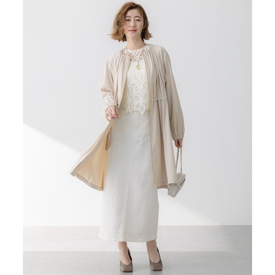 美品✨23区【撥水加工】ナイロン2WAYストレッチ ロングアウター　2025SS 23区（ニジュウサンク） 【撥水加工】ナイロン2WAYストレッチ ロング