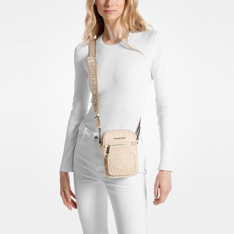 MICHAEL KORS（マイケルコース） JET SET ITEM メタリック ロゴ ジャ