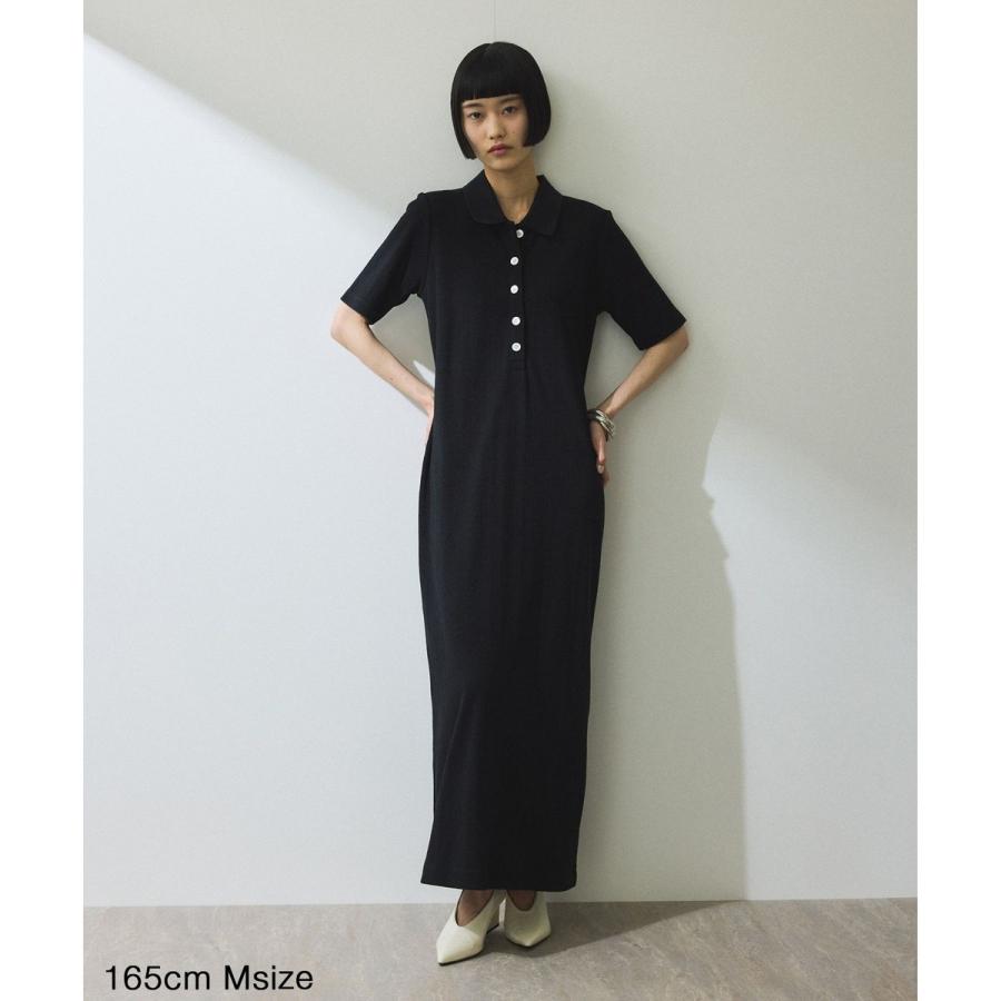 ADAM ET ROPE' 【WEB限定】ハーフスリーブポロシャツワンピース