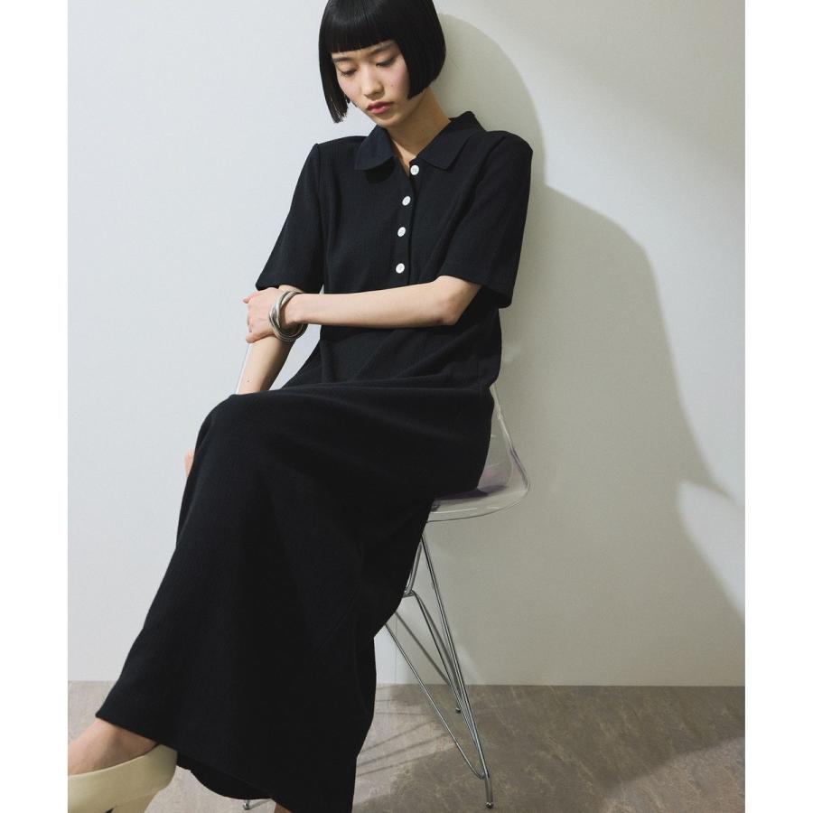 ADAM ET ROPE' 【WEB限定】ハーフスリーブポロシャツワンピース