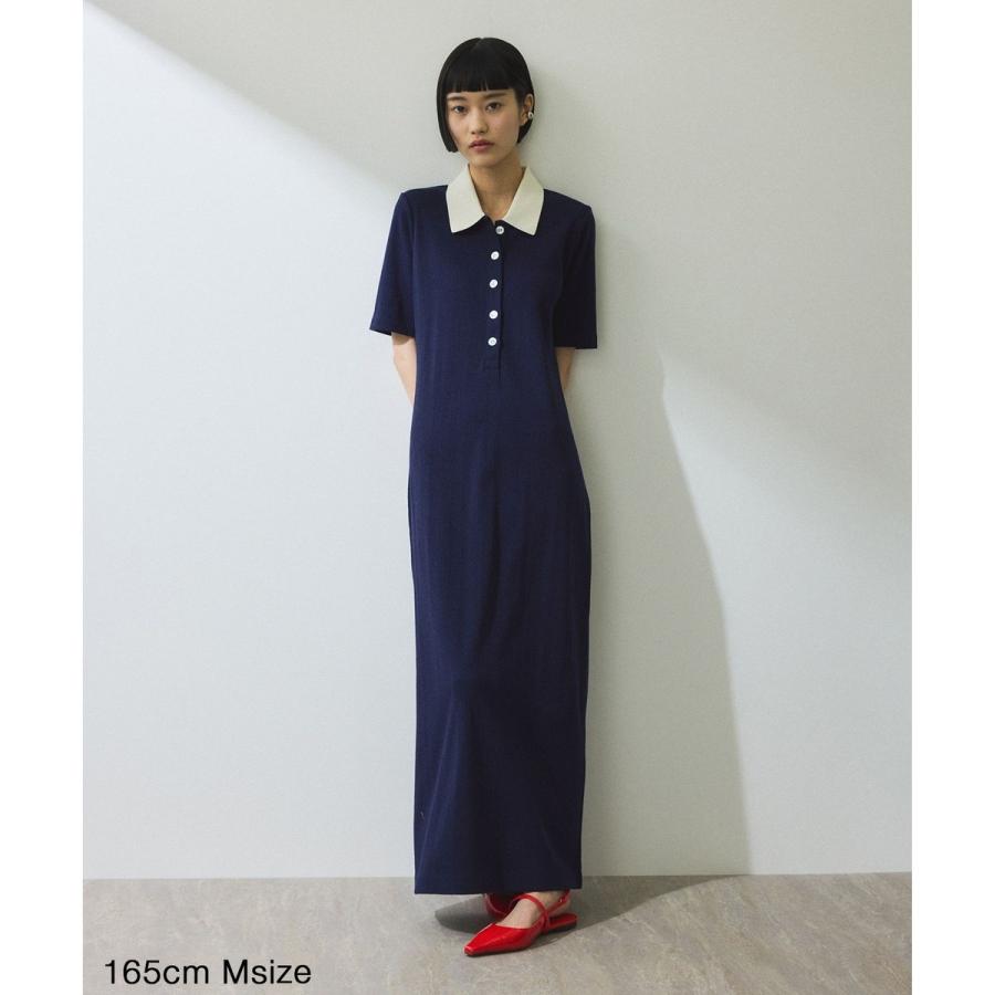 ADAM ET ROPÉ FEMME ハーフスリーブポロシャツワンピース ADAM ET ROPE' 【WEB限定】ハーフスリーブポロシャツワンピース