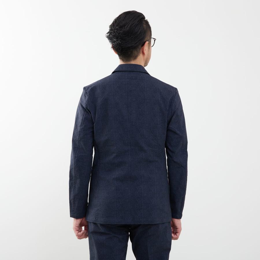 MEN'S MELROSE プリントテックサッカーイージージャケット