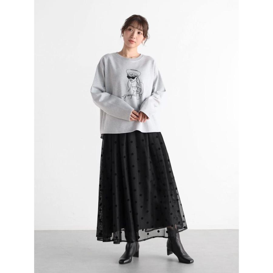 VIN（バン） フロッキードットメッシュフレアスカート : マルイ(丸井