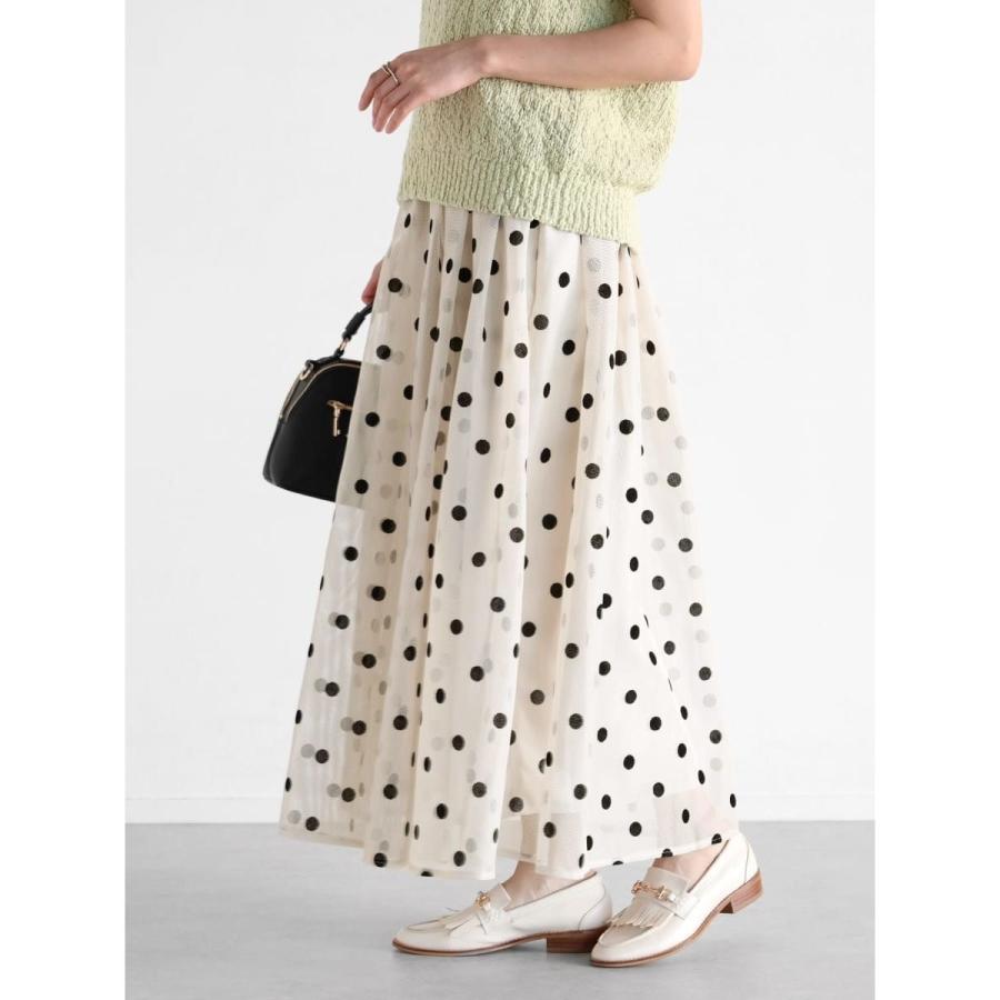 VIN（バン） フロッキードットメッシュフレアスカート : マルイ(丸井