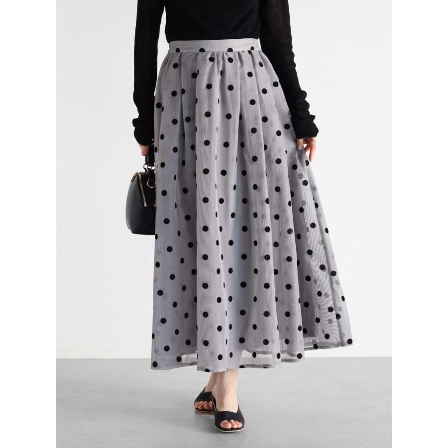 VIN（バン） フロッキードットメッシュフレアスカート : マルイ(丸井