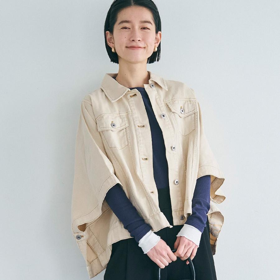 コカ デニムポンチョ WEB限定セール】コカ coca デニムポンチョジャケット （Lt.beige
