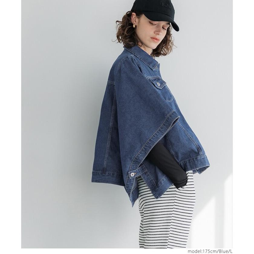 coca 【WEB限定セール】デニムポンチョジャケット 全2色
