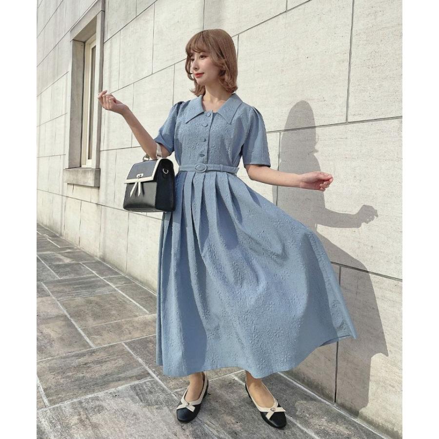 新品タグ付き an another angelus タイル風エンボス柄ワンピース an another angelus（アンアナザーアンジェラス） 新色追加！【洗える