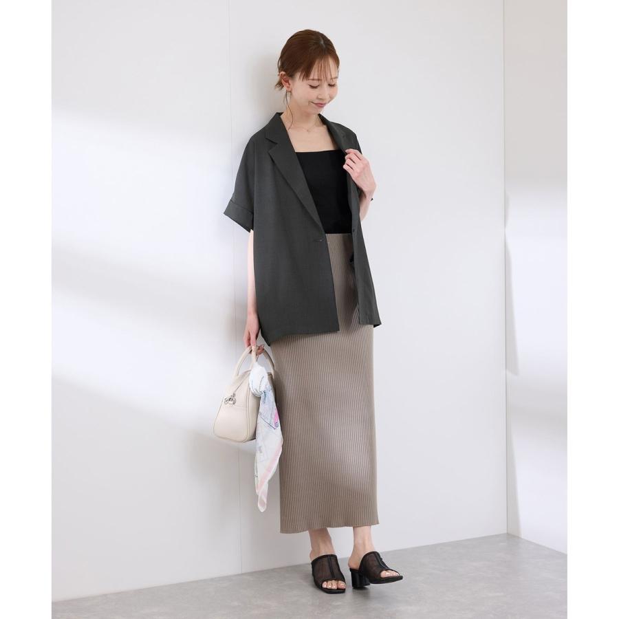 2023年春夏ROPÉリネンライクハーフスリーブジャケット(美品) URBAN RESEARCH ITEMS｜リネンライクハーフスリーブジャケット