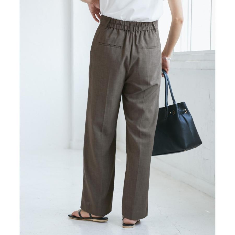 ROPE'PICNIC ロペピクニック リネンライク パンツスーツ ブラウン S ROPE' PICNIC（ロペ ピクニック） 【UVカット・速乾】【リネンライク