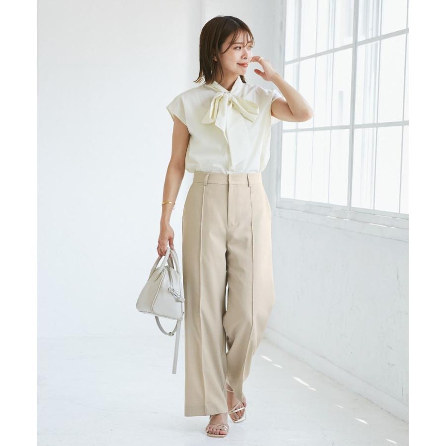 ROPE'PICNIC ロペピクニック リネンライク パンツスーツ ブラウン S ROPE' PICNIC（ロペ ピクニック） 【UVカット・速乾】【リネンライク