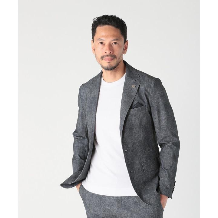 メンズビギ（MEN’S BIGI）/【COLE HAAN/コール ハーン】別注 トリコットメッシュデニムプリントジャケット＜吸水速乾/E MEN'S BIGI（メンズビギ） 【COLE HAAN/コール ハーン】別注