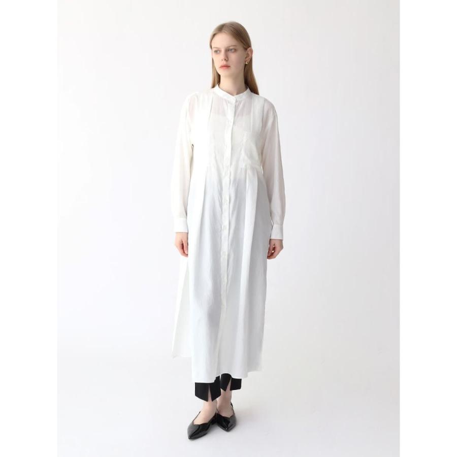 アーガ（Aga）/ワッシャーサテンバンドカラーロングシャツ Aga（アーガ） ワッシャーサテンバンドカラーロングシャツ : マルイ