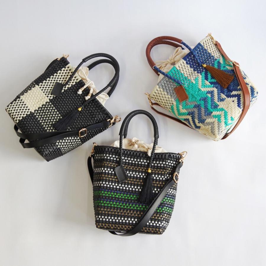 WOVEN (ウーヴン) / メキシコ製 ショルダートート 2WAY ミニバッグ