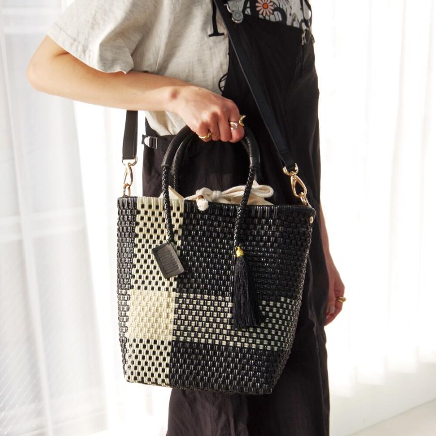 【極美品】woven メルカドバッグ 2way ショルダートートバッグ ウーヴン(WOVEN) / メキシコ製 プティショルダートート 2WAY ミニ