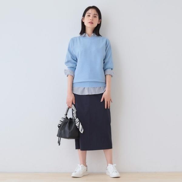 スカート owuii INDIVI 【洗える／SETUP可能／UVケア】ストレートラインスカート