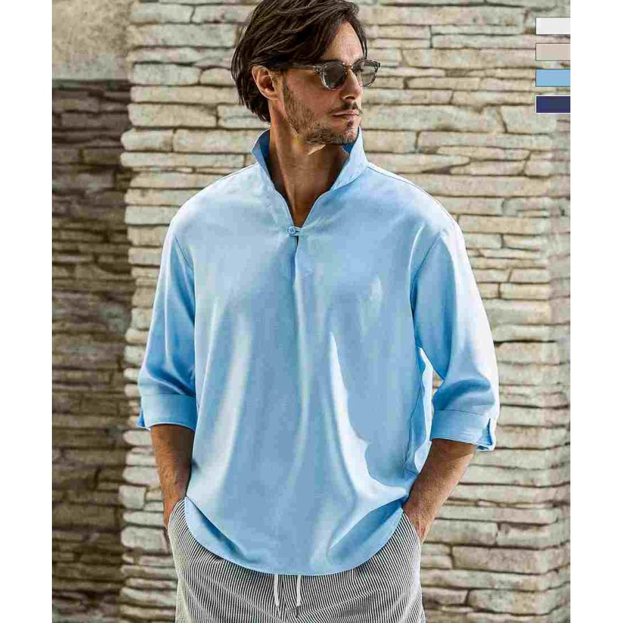 AKM Contemporary スキッパープルオーバーシャツ XL AKM Contemporary スキッパープルオーバーシャツ(防シワ / イージー