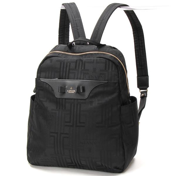 【美品】LANVIN COLLECTION ランバン　リュック　ブラック LANVIN COLLECTION 【ランバンコレクション】サンマールクレア