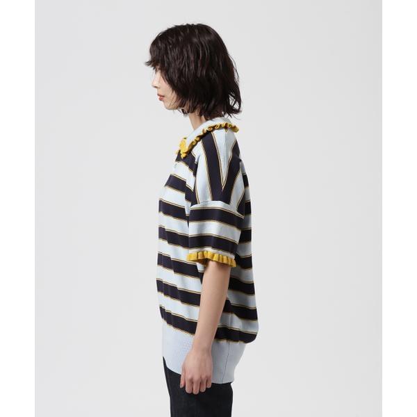 新品　rhodolirion Frill Polo Sweater ポロシャツ BEAVER RHODOLIRION／ロドリリオン Frill Polo Sweater フリル