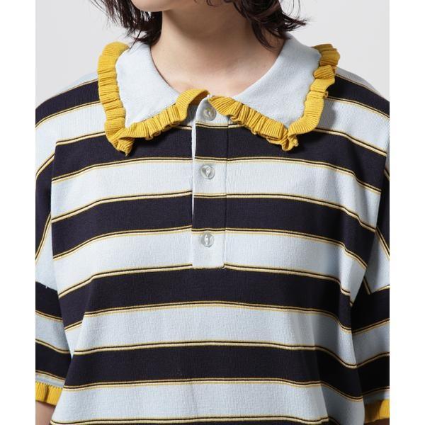 新品　rhodolirion Frill Polo Sweater ポロシャツ RHODOLIRION/ロドリリオン Frill Polo Sweater フリルポロ