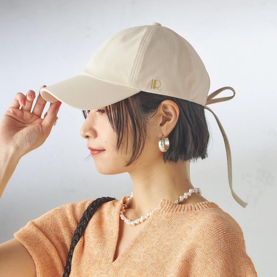 美品　yori UV撥水リボンキャップ 6月下旬発送予定 UV日よけ付きリボンキャップ【shichaku】 | 2024SS