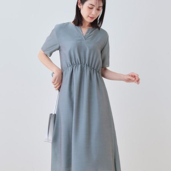 INDIVI ハイウエストワンピース　今期 INDIVI 【洗える／エアリー】ハイウエストワンピース : マルイ