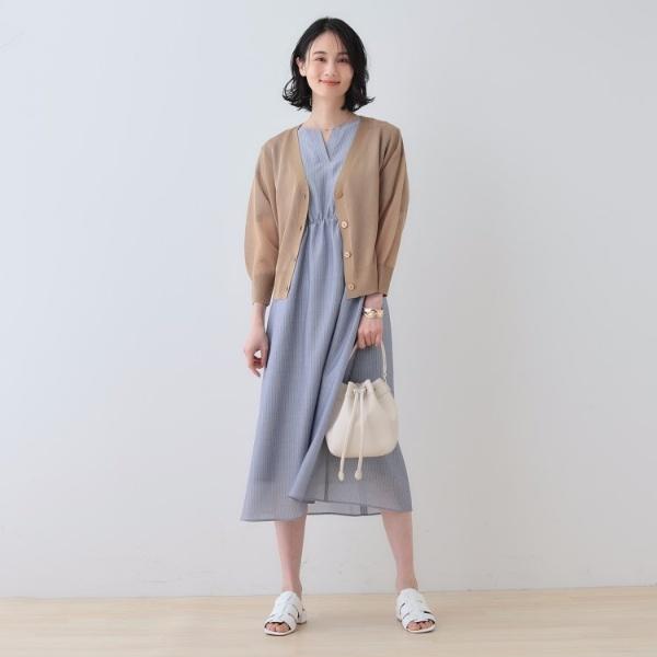 INDIVI ハイウエストワンピース　今期 洗える／エアリー】ハイウエストワンピース | インディヴィ