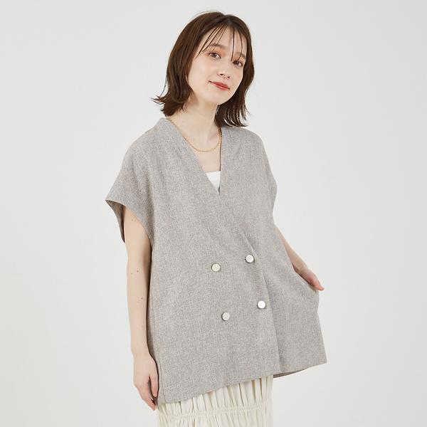 今すぐお届け！】フェザーヤーンビジュー刺繍ジャケットカーディガン