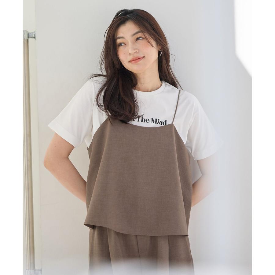ANY（エニィ） 【2SET】テックリネンキャミソール×パンツセットアップ