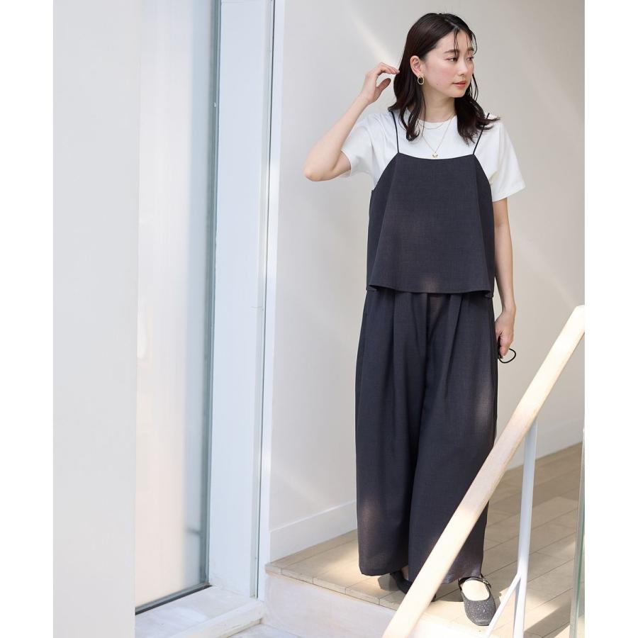 ANY（エニィ） 【2SET】テックリネンキャミソール×パンツセットアップ
