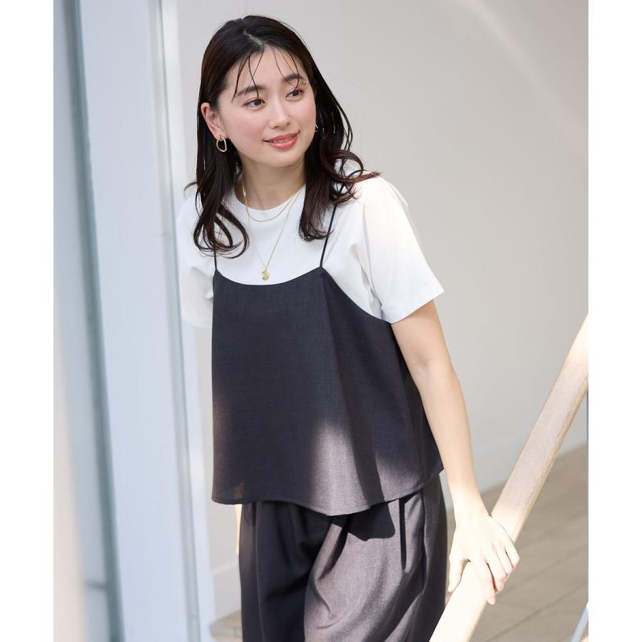 ANY（エニィ） 【2SET】テックリネンキャミソール×パンツセットアップ