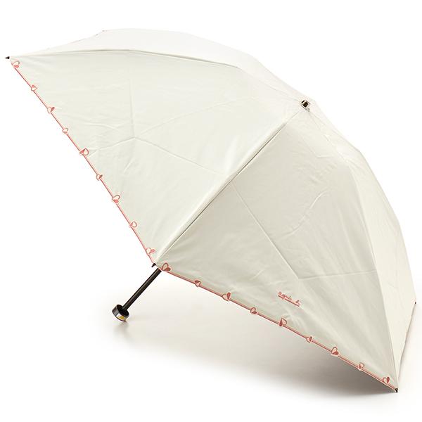 agnes b.（アニエスベー） 【 】ハート刺しゅう晴雨兼用傘（折りたたみ