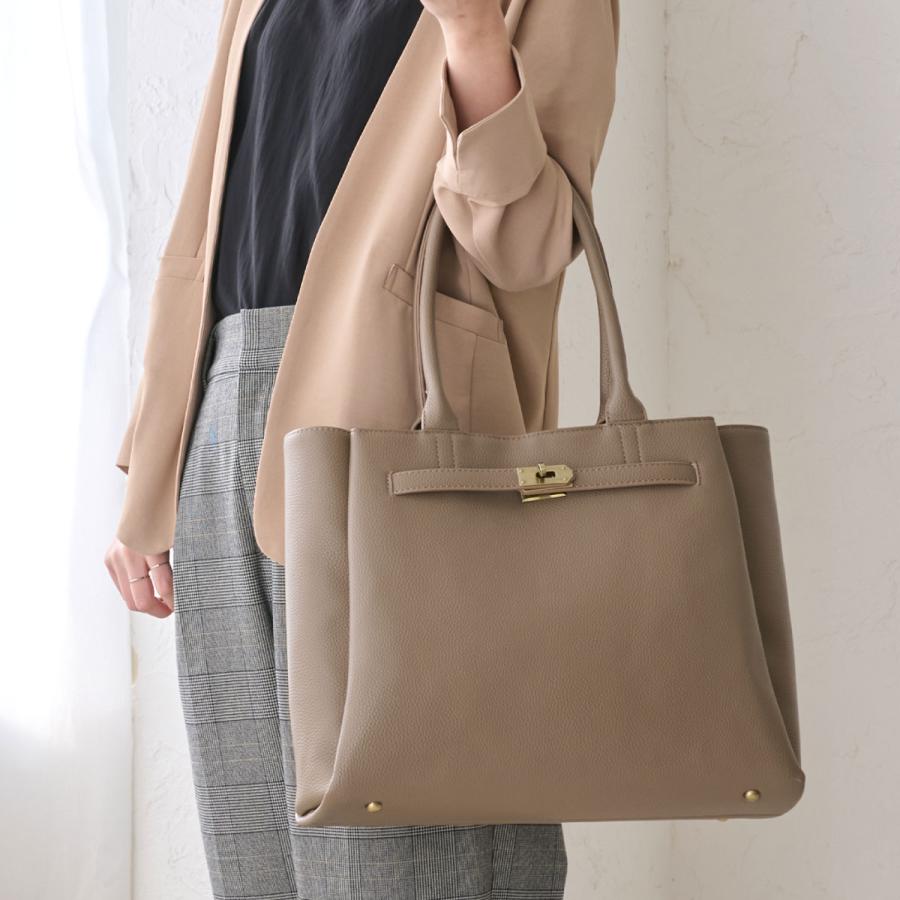 LIZDAYS】あおりポケット 3層収納 トートバッグ Grace（グラース