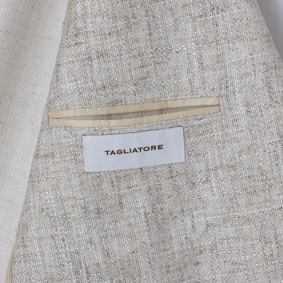 TAGLIATORE: メランジ ベージュ ホップサック ジャケットの画像