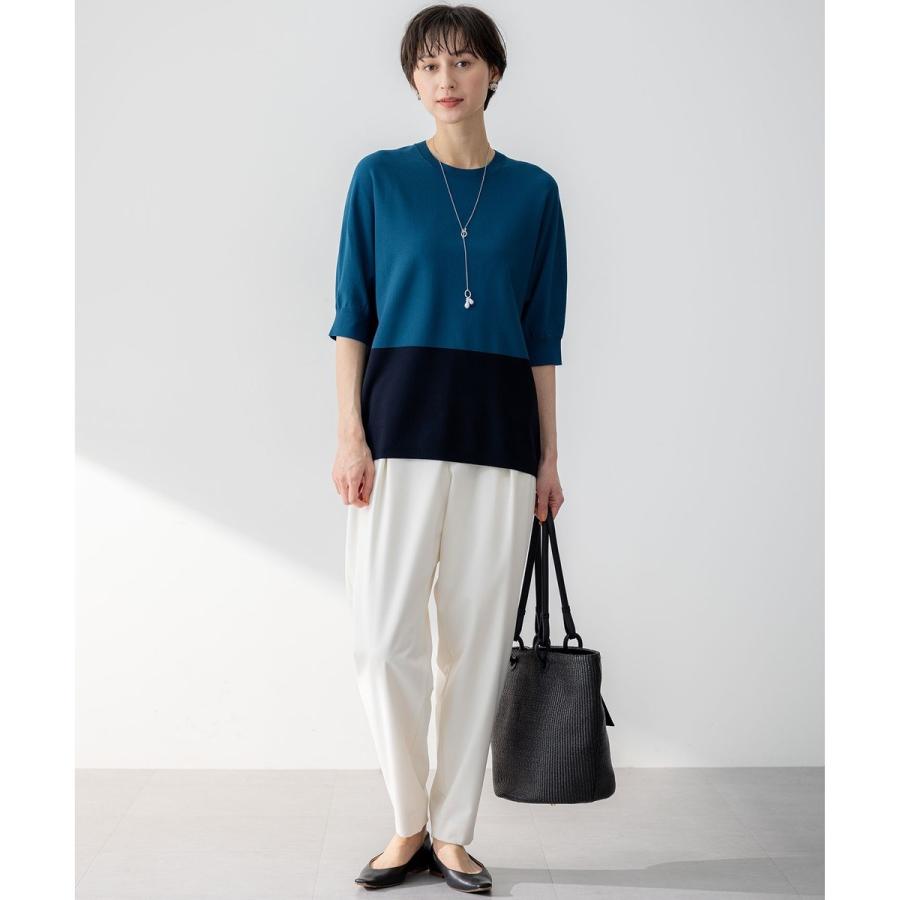 今期【洗える】レーヨンポリエステルストレッチ ドルマンニット　44サイズ 洗える】レーヨンポリエステルストレッチ ドルマン ニット