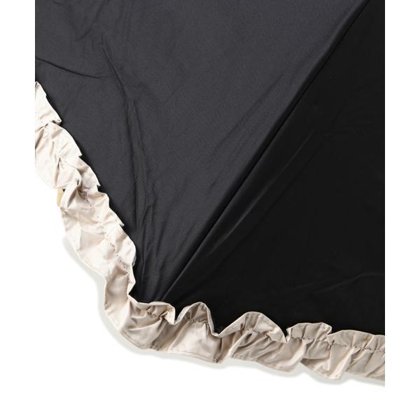 未使用】グレイシー ショート傘 日傘 晴雨兼用 バイカラー フリル 8本