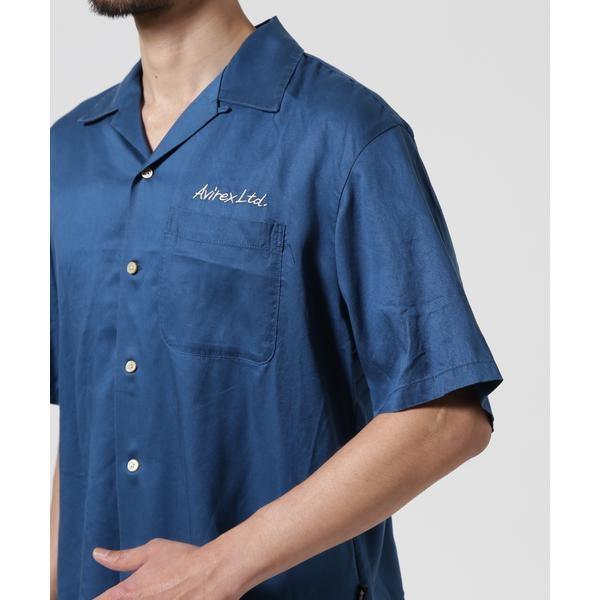【新品未使用】SOUVENIR SHIRT NAVY 2 AVIREX（アヴィレックス） DOUBLE DRAGON SOUVENIR SHIRT ／ ダブル