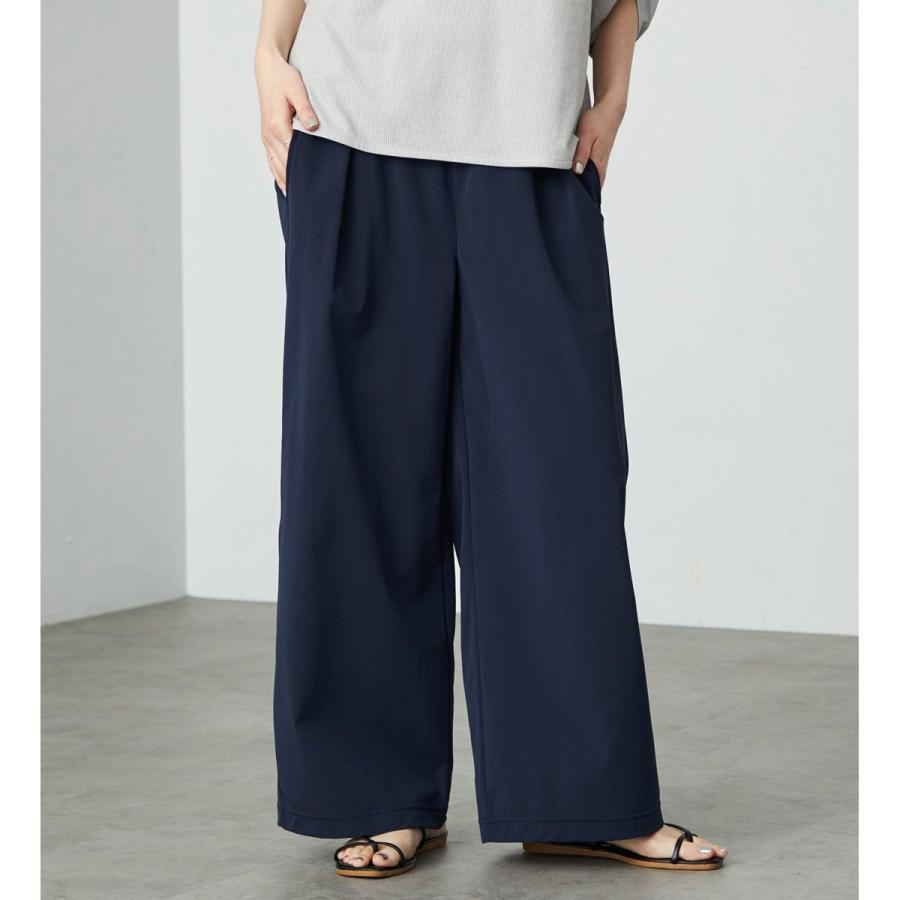 SOMETHING（サムシング） ウエストゴムSLワイドパンツ【UVカット・冷感