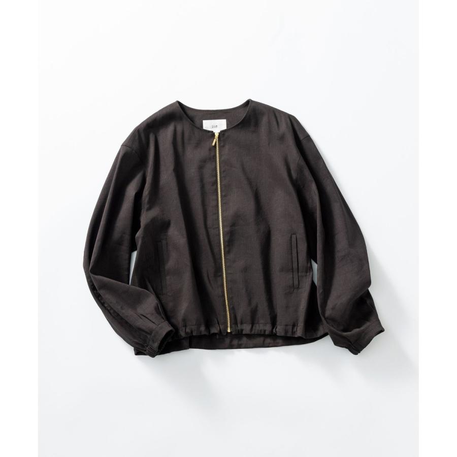 23区（ニジュウサンク） 【洗える】リネンレーヨンストレッチ ブルゾン