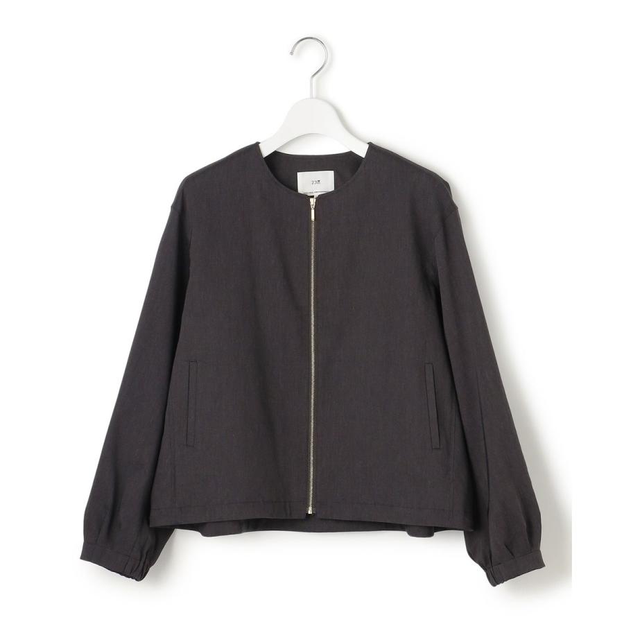 23区（ニジュウサンク） 【洗える】リネンレーヨンストレッチ ブルゾン