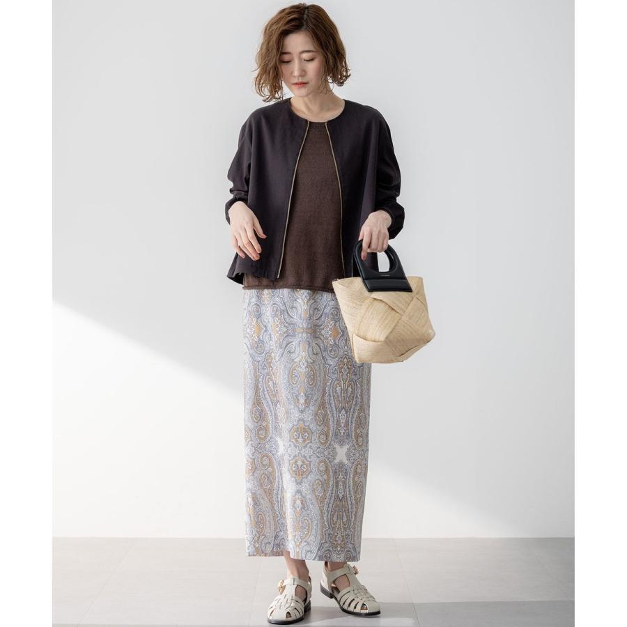23区（ニジュウサンク） 【洗える】リネンレーヨンストレッチ ブルゾン