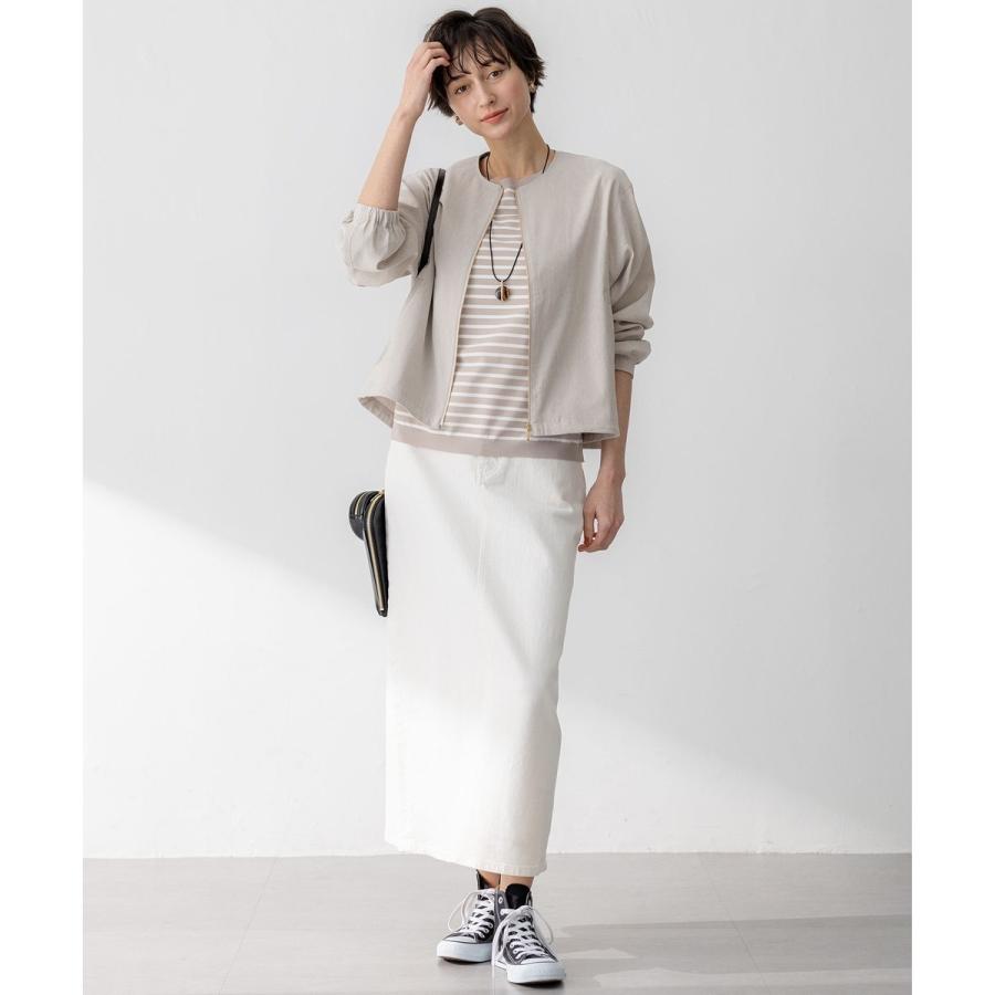 23区（ニジュウサンク） 【洗える】リネンレーヨンストレッチ ブルゾン