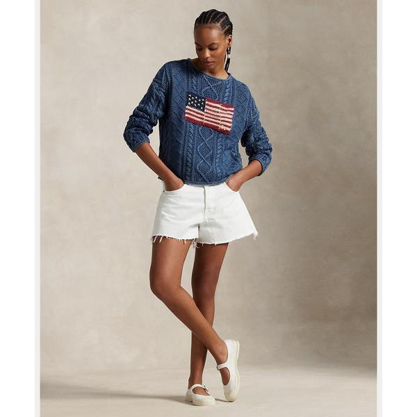 ポロ　ラルフローレン　アランニット フラッグ コットン セーター POLO RALPH LAUREN（ポロ・ラルフローレン） フラッグ アランニット